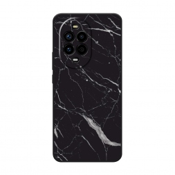 Матовый силиконовый чехол Черный минерал на Huawei NOVA 13 Pro