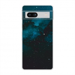 Силиконовый чехол Синий космос на Google Pixel 7a