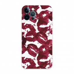 Soft touch белый Помада паттерн 2 на iPhone 12 Pro Max
