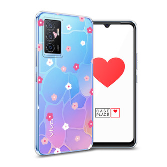 Силиконовый чехол Весенние цветочки рисунок на Vivo Y75 4G