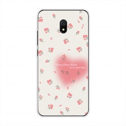 Силиконовый чехол Blooms in time pink на Xiaomi Redmi 8A