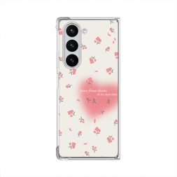 Силиконовый чехол Blooms in time pink на Samsung Galaxy Z Fold 6