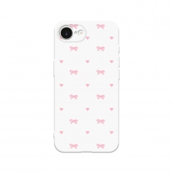 Soft touch белый Простые бантики 3 на iPhone 16e