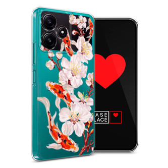 Силиконовый чехол Карпы и сакура на Poco M6 Pro 5G