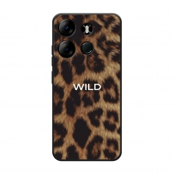 Матовый силиконовый чехол Wild на леопарде на Infinix Smart 7