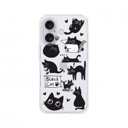 ����������� ����� Black cat doodles �� iPhone 16