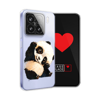 Силиконовый чехол Большеглазая панда на Xiaomi 15