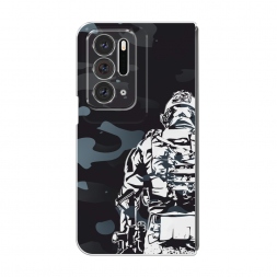 Силиконовый чехол Спина солдата на Oppo Find N