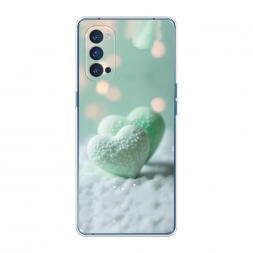 Силиконовый чехол Сахарные сердечки на Oppo Reno 4 Pro 5G