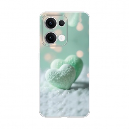 Силиконовый чехол Сахарные сердечки на Oppo Reno 13