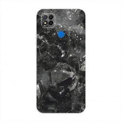 Силиконовый чехол Чёрный кристалл текстура на Xiaomi Redmi 9C