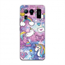 Силиконовый чехол Rainbow doodles на Xiaomi Mi 11 Ultra