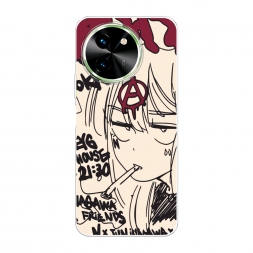 Силиконовый чехол Anime doodle на Vivo T3x