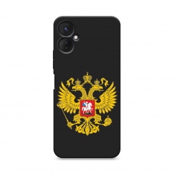 Матовый силиконовый чехол Государственный герб на Tecno Spark 9 Pro
