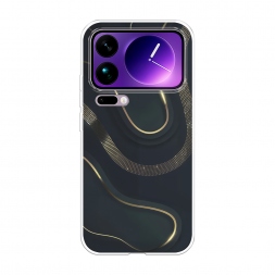 Силиконовый чехол Золотистые изгибы на Xiaomi 17 Pro Max