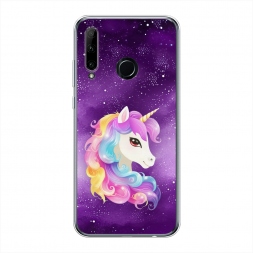 Силиконовый чехол Кудрявый единорог на Honor 10i