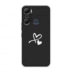 Матовый силиконовый чехол Сердечко минимализм на Infinix Hot 12 Pro