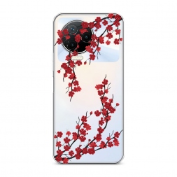 Силиконовый чехол Красная сакура на Infinix NOTE 12 2023