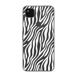 Силиконовый чехол Зебра на Google Pixel 4A