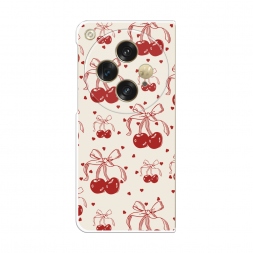 Силиконовый чехол Вишни с бантиком паттерн 1 на Oppo Find N3