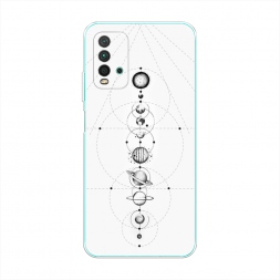 Силиконовый чехол Парад планет на Xiaomi Redmi 9T