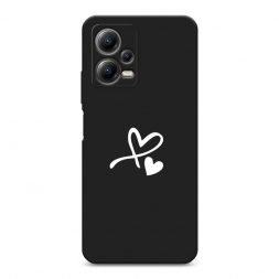 Матовый силиконовый чехол Сердечко минимализм на Xiaomi Poco X5 5G