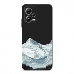 Матовый силиконовый чехол Горы арт 1 на Xiaomi Poco X5 5G