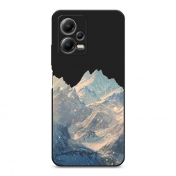 Матовый силиконовый чехол Горы арт 2 на Xiaomi Poco X5 5G