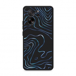 Матовый силиконовый чехол Blue lines на Xiaomi 13T Pro