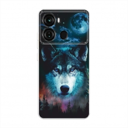 Силиконовый чехол Лунный волк на Itel P40
