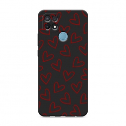 Матовый силиконовый чехол Little hearts doodles 2 на Oppo A15s