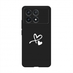 Матовый силиконовый чехол Сердечко минимализм на Xiaomi Redmi K70 5G