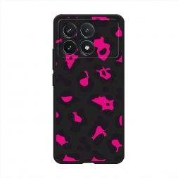 Матовый силиконовый чехол Pink cow spots на Xiaomi Redmi K70 5G