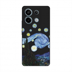 Матовый силиконовый чехол Ночь Ван Гога на Xiaomi Poco X6