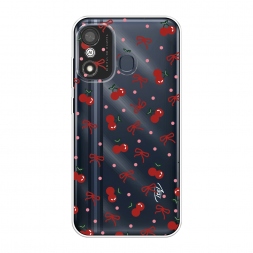 Силиконовый чехол Вишни и ленточки на Itel A27