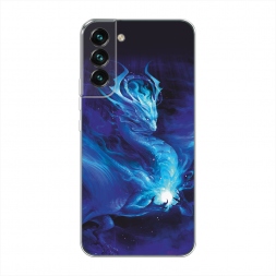 Силиконовый чехол Лунный дракон на Samsung Galaxy S22