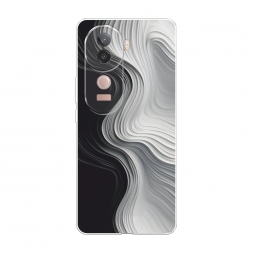Силиконовый чехол Чёрно-белые волны на Vivo V40e