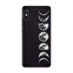 Силиконовый чехол Фазы луны на Xiaomi Redmi Note 5/Note 5 Pro