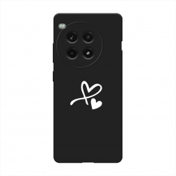 Матовый силиконовый чехол Сердечко минимализм на OnePlus Ace 3 Pro