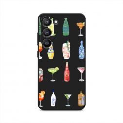 Матовый силиконовый чехол Летние напитки на Samsung Galaxy S23 5G