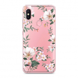 Силиконовый чехол Beautiful white flowers на Xiaomi Redmi S2 (Redmi Y2)