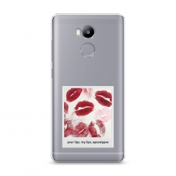 Силиконовый чехол Полароид губы 2 на Xiaomi Redmi 4 Pro