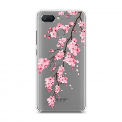 Силиконовый чехол Розовая сакура на Xiaomi Redmi 6