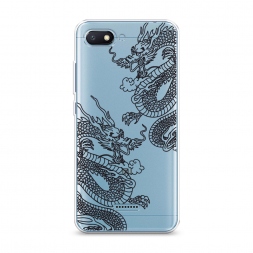 Силиконовый чехол Два китайских дракона на Xiaomi Redmi 6A