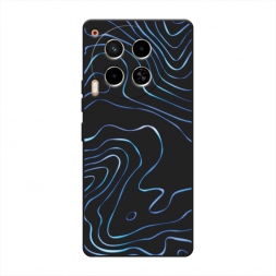 Матовый силиконовый чехол Blue lines на Tecno Camon 30 4G