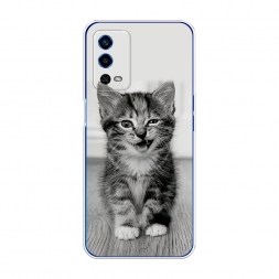 Силиконовый чехол Подмигивающий котенок на Oppo A55 4G
