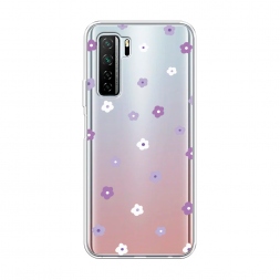 Силиконовый чехол Фиолетовые цветочки рисунок на Honor 30S (Global)