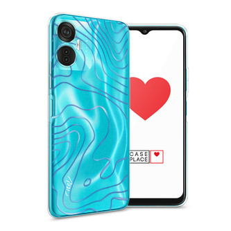 Силиконовый чехол Blue lines на Itel Vision 5 plus