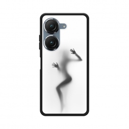 Матовый силиконовый чехол Девушка в душе на Asus ZenFone 9