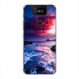 Силиконовый чехол Волны 1 на Asus Zenfone 6 ZS630KL